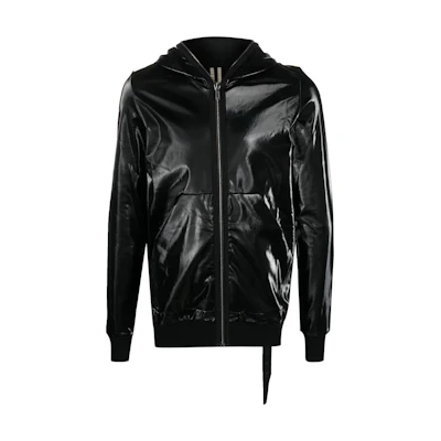 Rick Owens DRKSHDW SS23 Glossy Hooded Jacket Black DU01C6291JRL-09