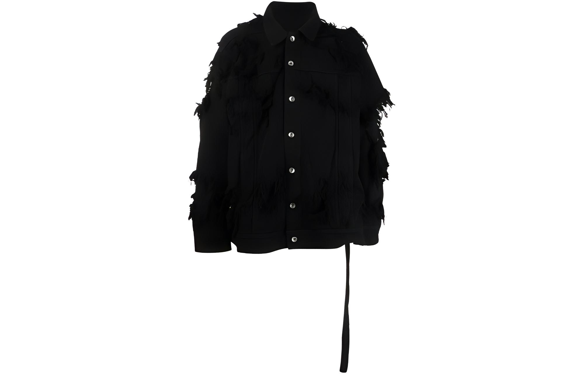 Rick Owens DRKSHDW SS23 Single-Breasted Layered Jacket Mens Black DU01C6761DSLH-09