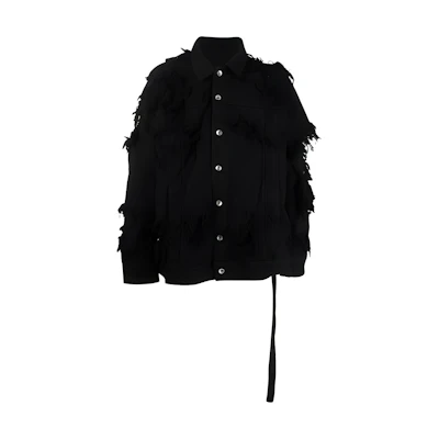 Rick Owens DRKSHDW SS23 Single-Breasted Layered Jacket Mens Black DU01C6761DSLH-09