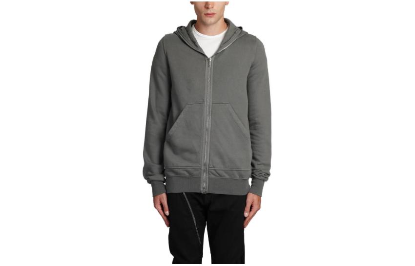 Rick Owens DRKSHDW SS23 Solid Color Regular Zip Hoodie Grey DU02C5291F-96