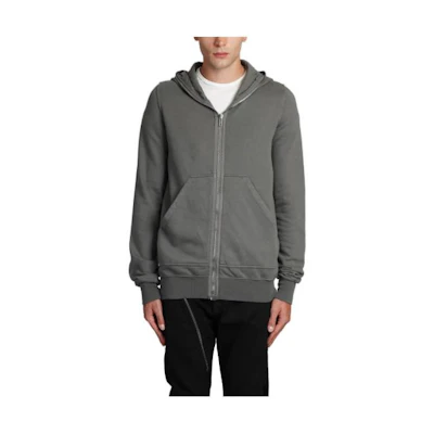 Rick Owens DRKSHDW SS23 Solid Color Regular Zip Hoodie Grey DU02C5291F-96