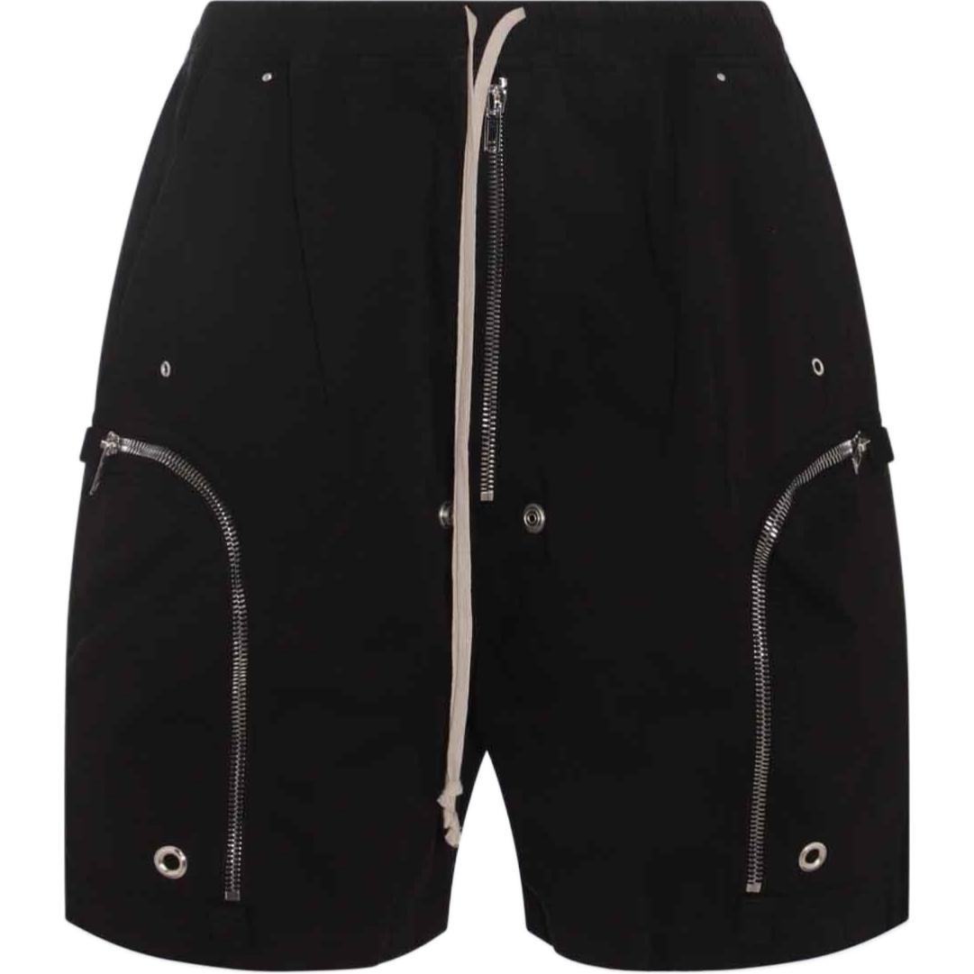 Rick Owens DRKSHDW SS24  Black Casual Solid Color Drawstring Shorts DU01D1389TW-09