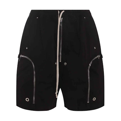 Rick Owens DRKSHDW SS24 Black Casual Solid Color Drawstring Shorts DU01D1389TW-09