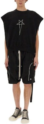 Rick Owens DRKSHDW SS24 黑色休閒純色抽繩短褲 DU01D1389TW-09 Shop Rick Owens DRKSHDW SS24 黑色休閒純色抽繩短褲 DU01D1389TW-09