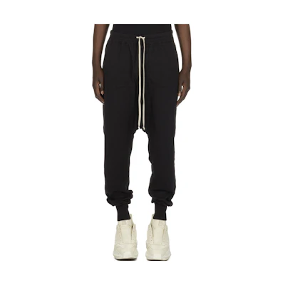 Rick Owens DRKSHDW SS24 Black Elastic Waist Casual Pants. DU01D1395JBRD-09