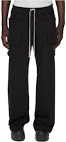 Rick Owens DRKSHDW SS24 Black Elastic Waist Pocket Cargo Pants DU01D1394RN-09 Rick Owens DRKSHDW SS24 Black Elastic Waist Pocket Cargo Pants DU01D1394RN-09