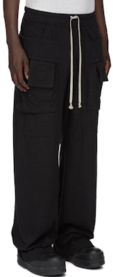 Rick Owens DRKSHDW SS24 Seluar Cargo Hitam Pinggang Elastik Berpoket. DU01D1394RN-09 Purchase Rick Owens DRKSHDW SS24 Seluar Cargo Hitam Pinggang Elastik Berpoket. DU01D1394RN-09