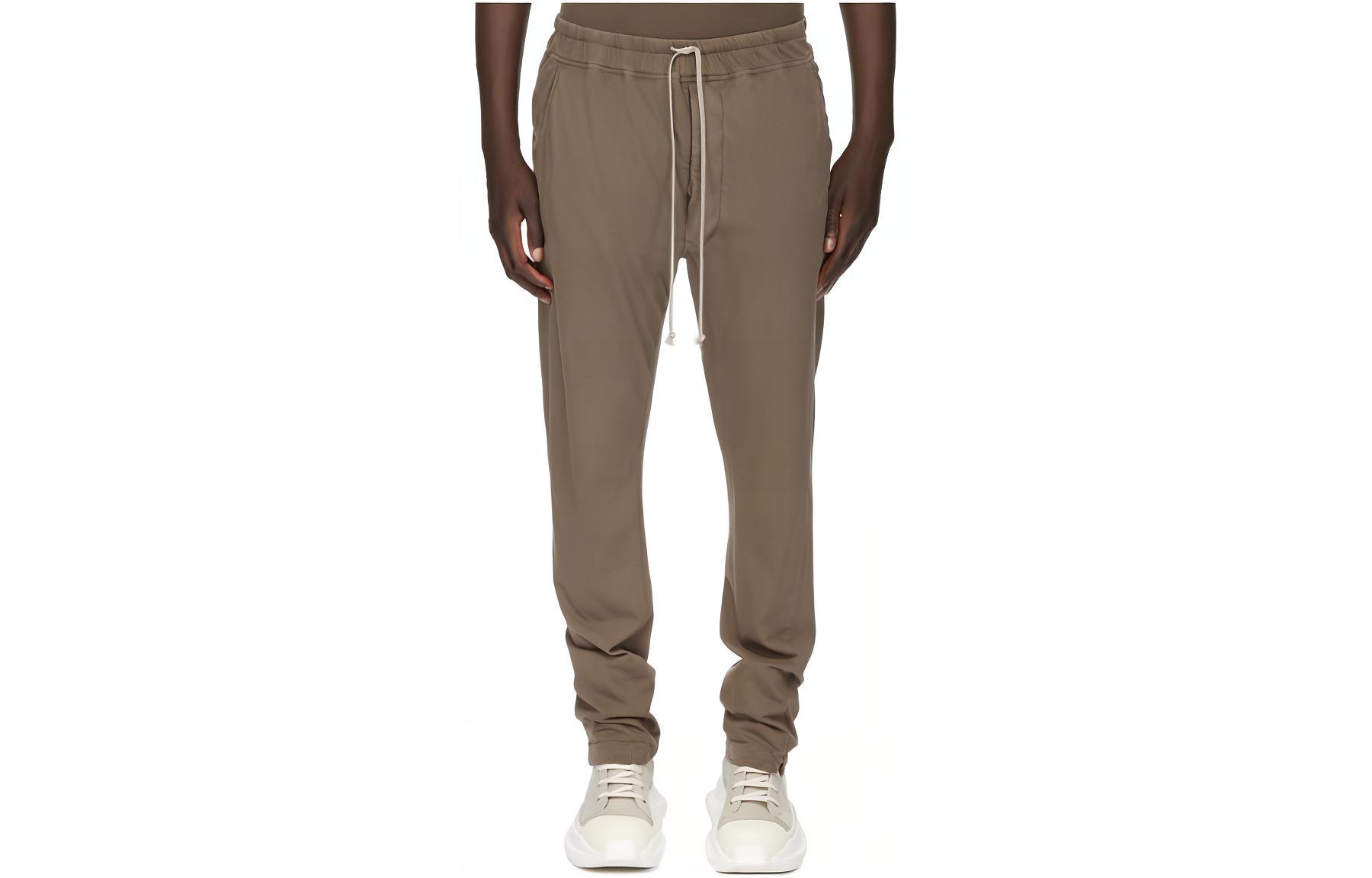 Order Rick Owens DRKSHDW SS24 Celana Abu-Abu Pinggang Elastis Split Hem Kasual. DU01D1392RN-34