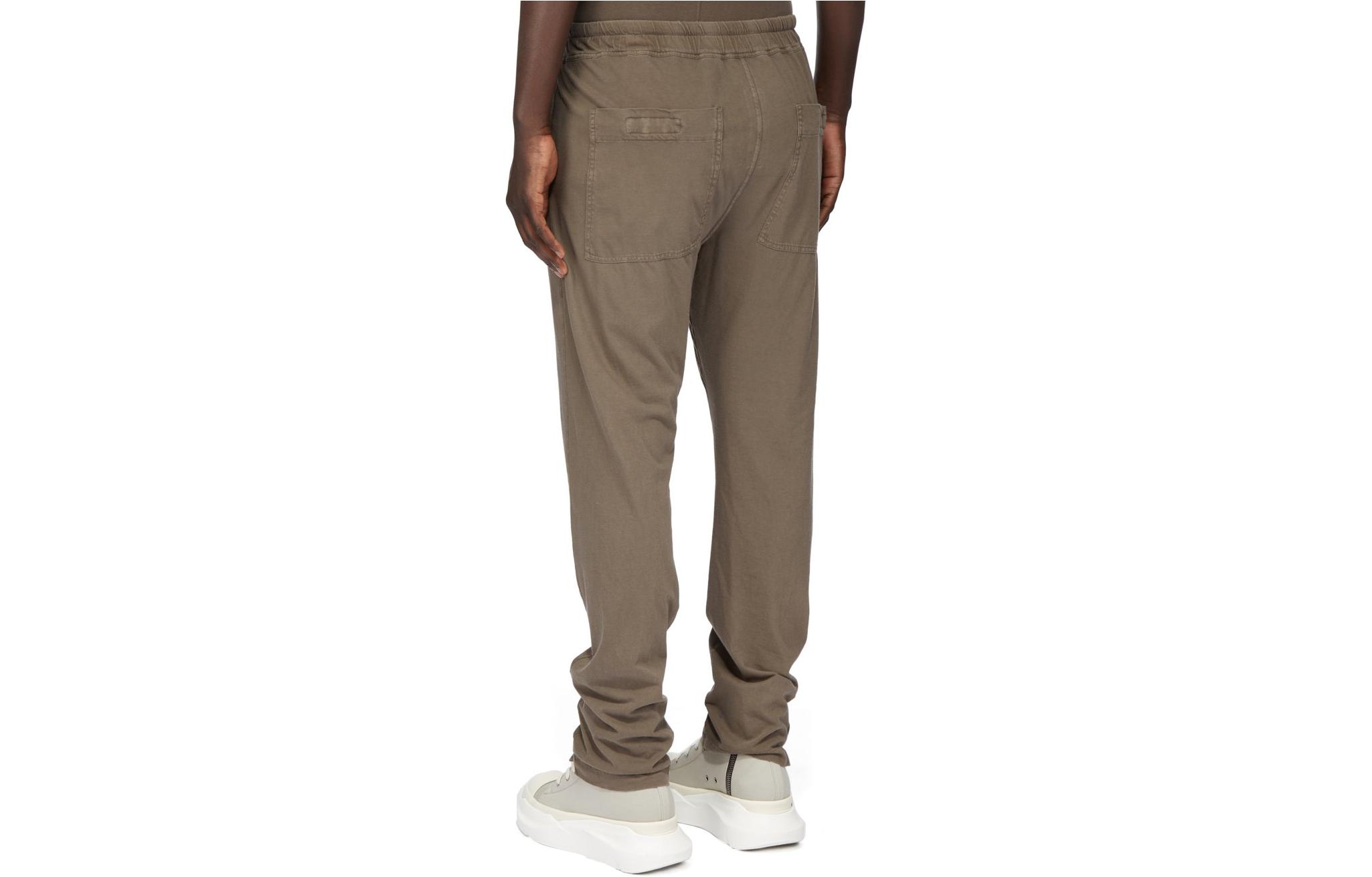 Lookbook Rick Owens DRKSHDW SS24 Celana Abu-Abu Pinggang Elastis Split Hem Kasual. DU01D1392RN-34