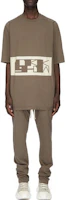 Shop Rick Owens DRKSHDW SS24 灰色彈性腰分叉休閒長褲 DU01D1392RN-34