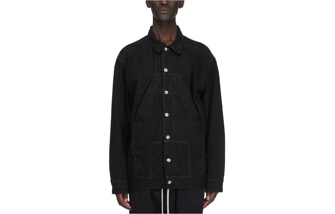 Order Rick Owens DRKSHDW SS24 黑色多功能口袋工装夹克 男士款 DU01D1752BB-09