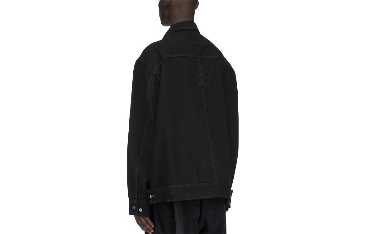 Lookbook Rick Owens DRKSHDW SS24 黑色多功能口袋工装夹克 男士款 DU01D1752BB-09