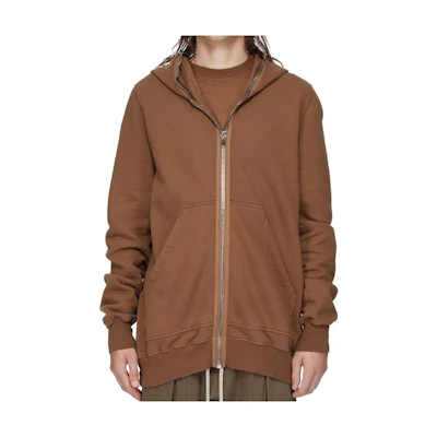 Rick Owens DRKSHDW SS24 Loose-Fit Zip Jacket Khaki Brown DU01D1283F-44