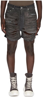 Rick Owens DRKSHDW SS24 Celana Pendek Denim Longgar Abu Tua Pria Hem Kasar DU01D1357DFOSH-78 Buy Rick Owens DRKSHDW SS24 Celana Pendek Denim Longgar Abu Tua Pria Hem Kasar DU01D1357DFOSH-78