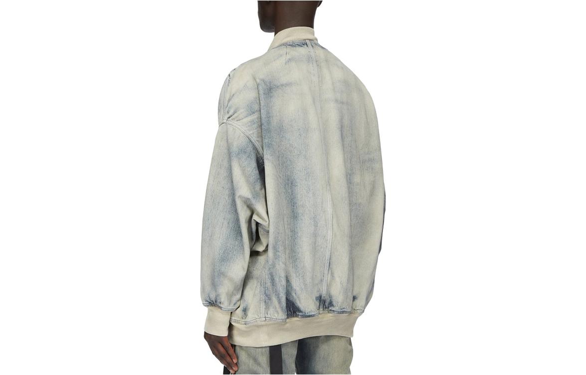 Lookbook Rick Owens DRKSHDW SS24 天蓝色宽松拉链牛仔夹克 DU01D1777DKY-46