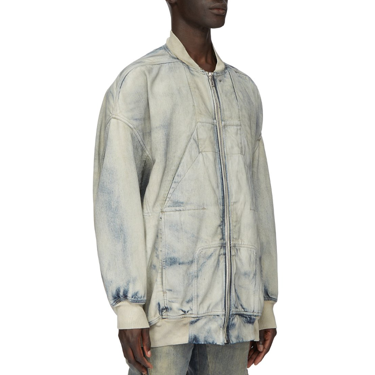 Details for Rick Owens DRKSHDW SS24 天蓝色宽松拉链牛仔夹克 DU01D1777DKY-46