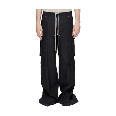 RICK OWENS DRKSHDW SS25 Black Lightweight Pants with Studded Pockets. DU01E3398NR-09