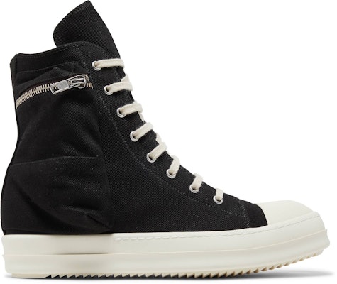Rick Owens DRKSHDW Strobe Cotton Denim Cargo High 'Black Milk' Hitam Susu. DU02B4801-DQ-911 Buy Rick Owens DRKSHDW Strobe Cotton Denim Cargo High 'Black Milk' Hitam Susu. DU02B4801-DQ-911