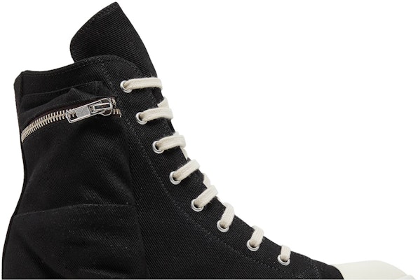 Rick Owens DRKSHDW Strobe Cotton Denim Cargo High 'Black Milk' Hitam Susu. DU02B4801-DQ-911 Order Rick Owens DRKSHDW Strobe Cotton Denim Cargo High 'Black Milk' Hitam Susu. DU02B4801-DQ-911