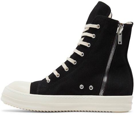 Rick Owens DRKSHDW Strobe Cotton Denim Cargo High 'Black Milk' Hitam Susu. DU02B4801-DQ-911 Lookbook Rick Owens DRKSHDW Strobe Cotton Denim Cargo High 'Black Milk' Hitam Susu. DU02B4801-DQ-911
