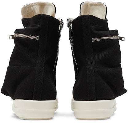 Rick Owens DRKSHDW Strobe Cotton Denim Cargo High 'Black Milk' Hitam Susu. DU02B4801-DQ-911 Details for Rick Owens DRKSHDW Strobe Cotton Denim Cargo High 'Black Milk' Hitam Susu. DU02B4801-DQ-911