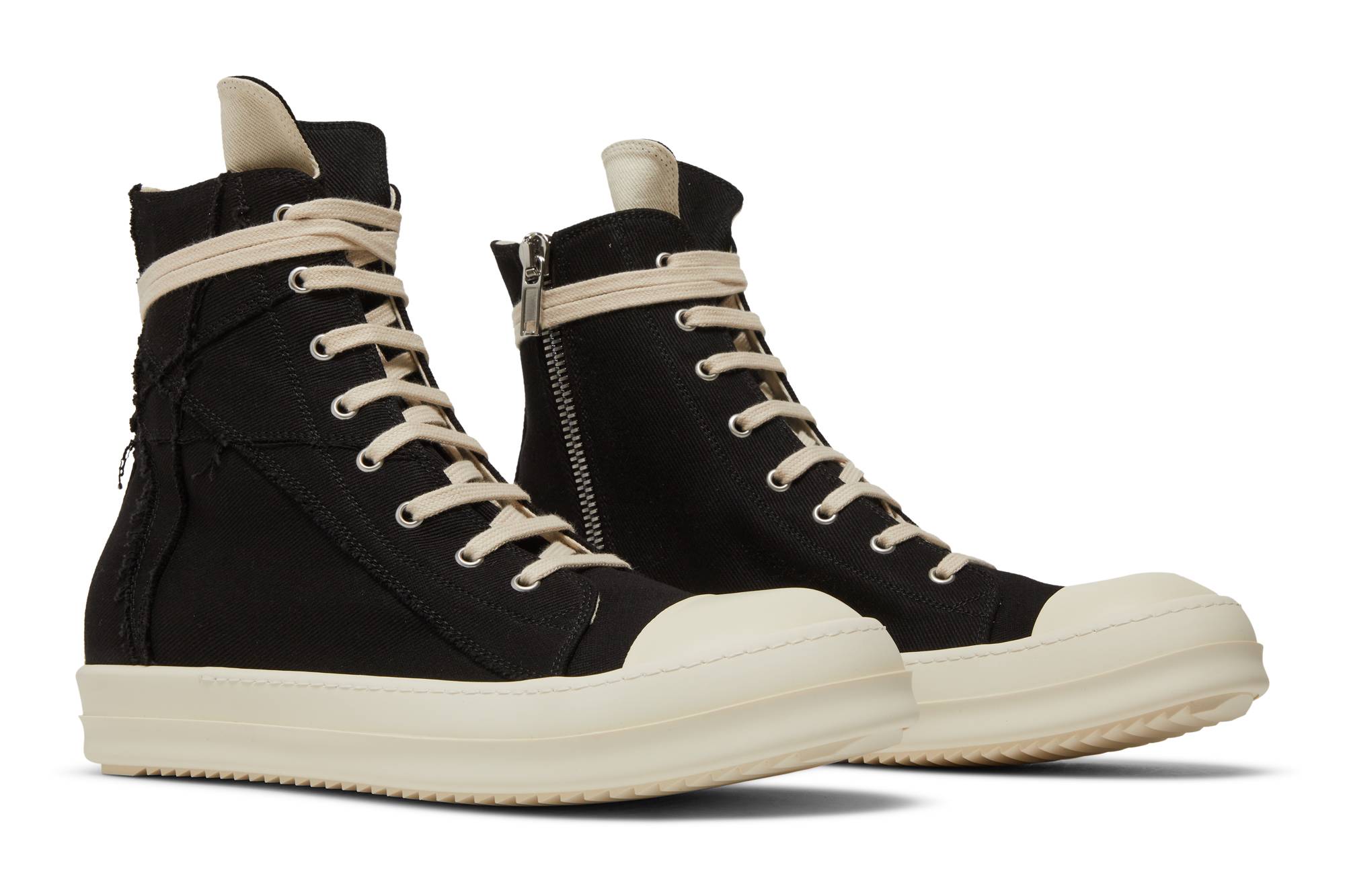 Cheap Rick Owens DRKSHDW Strobe Cotton Denim Penta Tinggi 'Black Milk' DU02B4806-DQ-911