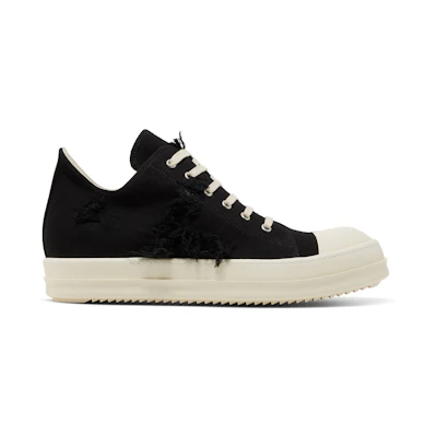 Rick Owens DRKSHDW Strobe Cotton Denim Slashed Low 'Black Milk'