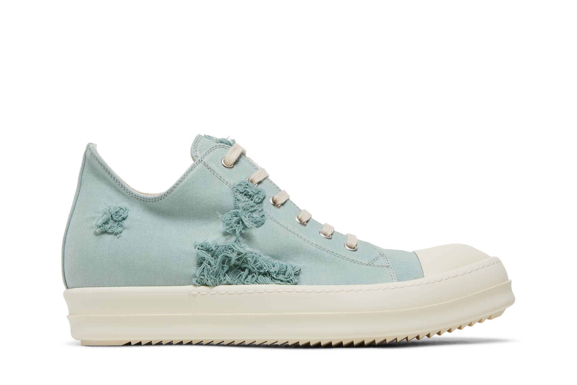 Rick Owens DRKSHDW Strobe Cotton Denim Slashed Low 'Aqua Milk'