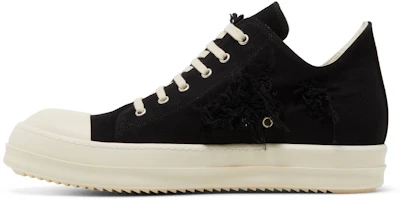 Lookbook Rick Owens DRKSHDW Strobe Jean Coton Découpé Bas ''Black Milk'' DU02B4802-SLASH-911