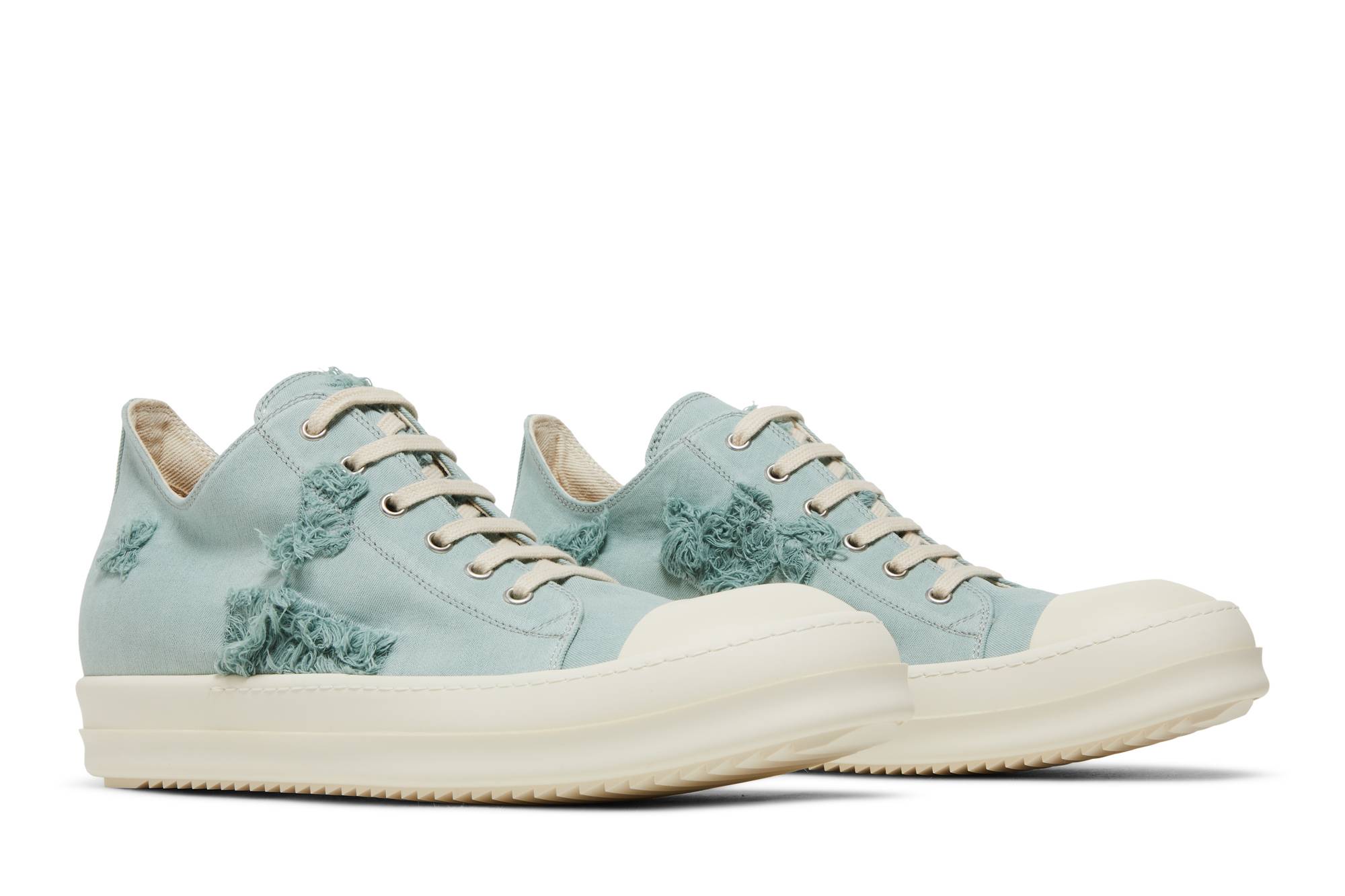 Rick Owens DRKSHDW Strobe Cotton Denim Slashed Low 'Aqua Milk' 圖 8