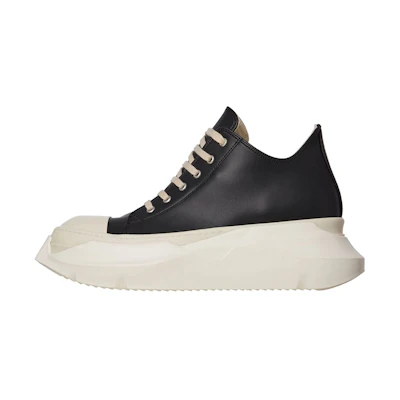 Rick Owens DRKSHDW Strobe Leather Abstract Low 'Black Milk'