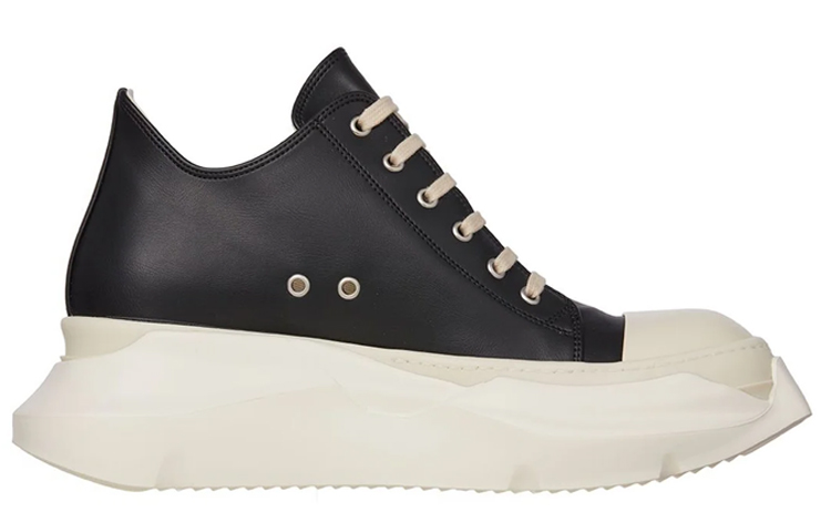 Rick Owens DRKSHDW Strobe Leather Abstract Low 'Black Milk' 圖 2