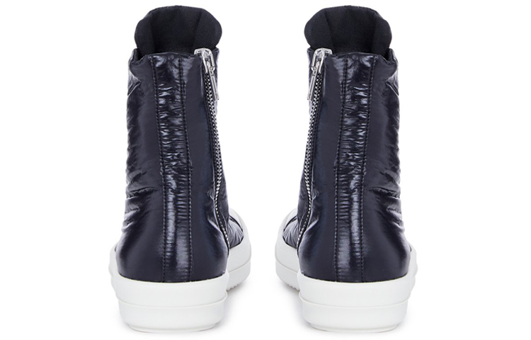 Shop Rick Owens DRKSHDW 高筒黑色填充斜纹布鞋 DU20F1800-PLP-91