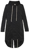 Rick Owens DRKSHDW Unisex Black Hooded Fishtail Coat DU17F2962MU-09 Rick Owens DRKSHDW Unisex Black Hooded Fishtail Coat DU17F2962MU-09
