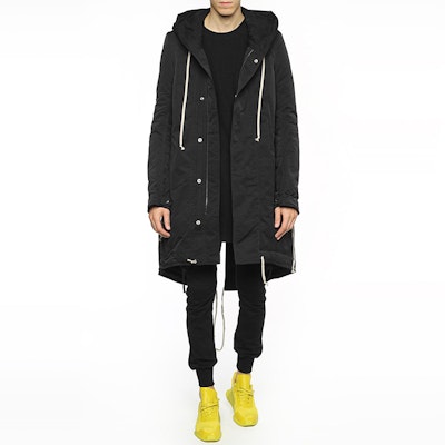 Rick Owens DRKSHDW 男女同款黑色连帽鱼尾大衣 DU17F2962MU-09 Shop Rick Owens DRKSHDW 男女同款黑色连帽鱼尾大衣 DU17F2962MU-09