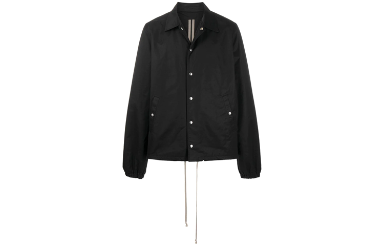 Rick Owens DRKSHDW V-Neck Shirt Jacket Black DU20F1770CN-09