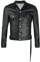 Rick Owens DRKSHDW Waxed Jacket Black DU21S2751SBKM-09 Rick Owens DRKSHDW Waxed Jacket Black DU21S2751SBKM-09