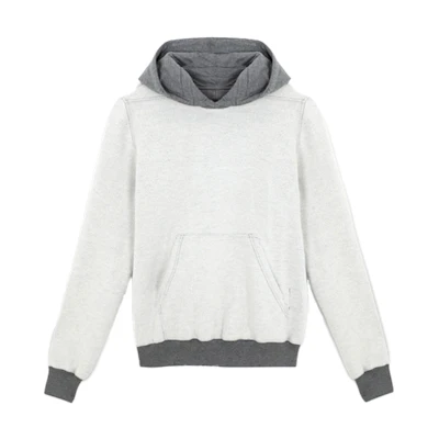 Rick Owens DRKSHDW White Stretch Knit Drawstring Pullover Hoodie DU20F1289-FMR