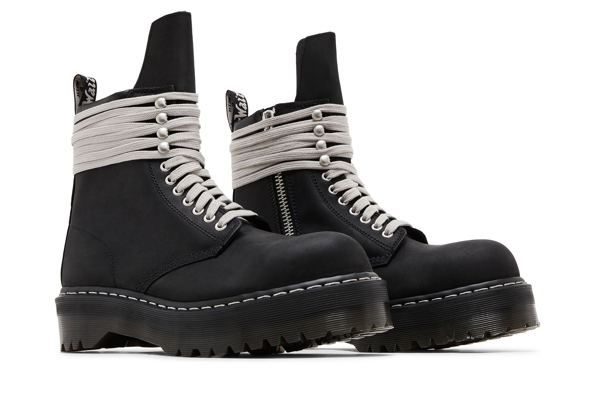 Cheap Rick Owens DRKSHDW x Dr. Martens 1460 Quad Sole Steel Toe Boot 'Hitam' DM02E6813-9001-09