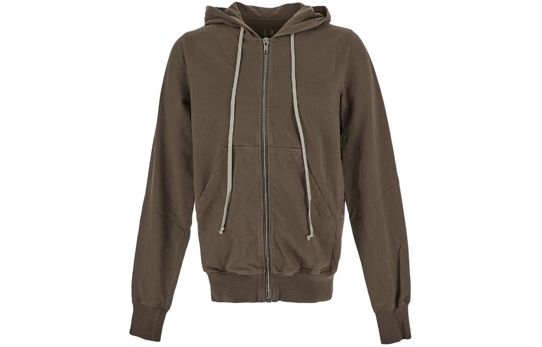 Rick Owens DRKSHDW Zip Hoodie Jacket Brown Long Sleeve DU01D1276RIG-34