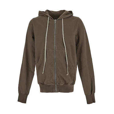 Rick Owens DRKSHDW Zip Hoodie Jacket Brown Long Sleeve DU01D1276RIG-34