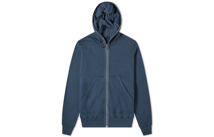 Rick Owens DRKSHDW Zip Hoodie Jacket Unisex Navy Blue DU20F1280F-56
