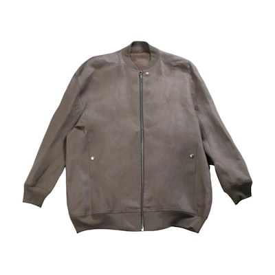 Rick Owens Dusty Grey Bomber Jacket with Baseball Collar for Men RU01E5793TWL-34
