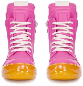 RICK OWENS/RO Geobasket 牛皮 半亮飾面 高幫 時尚板鞋 男款 粉色 Lookbook RICK OWENS/RO Geobasket 牛皮 半亮飾面 高幫 時尚板鞋 男款 粉色