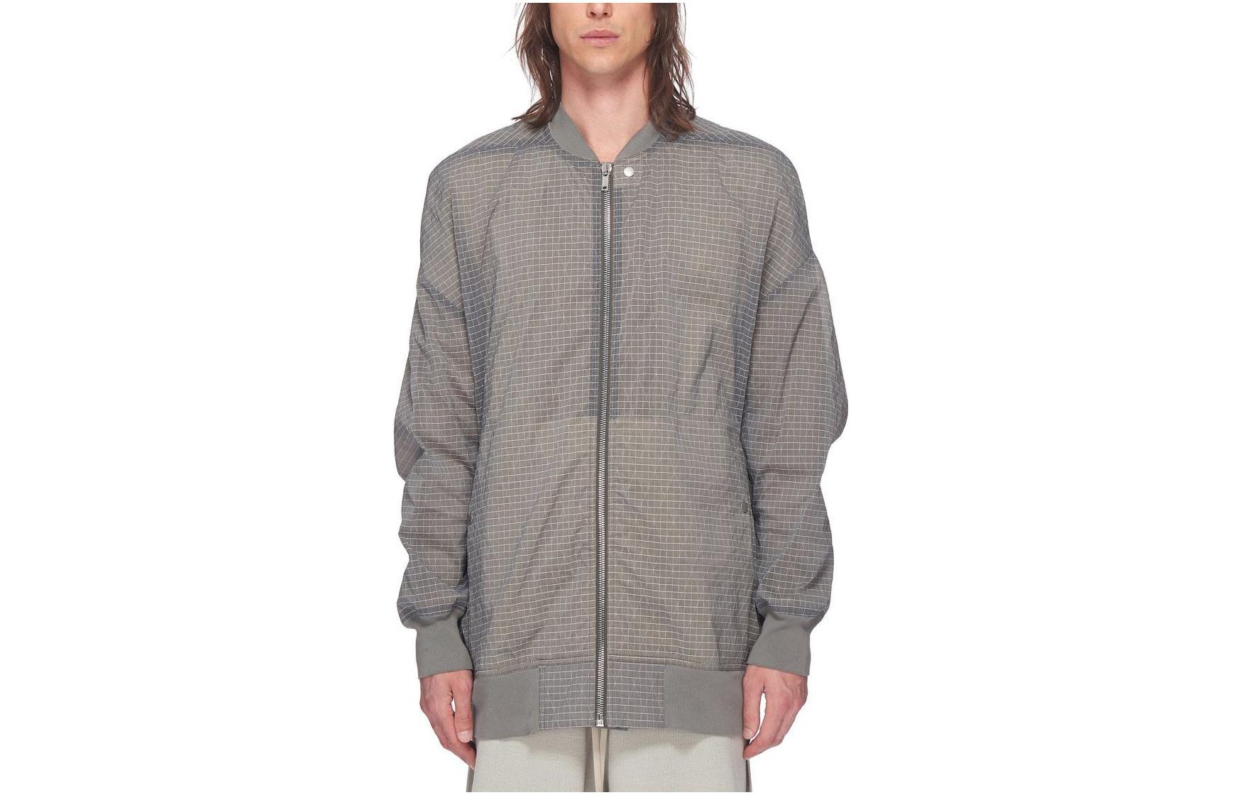 RICK OWENS Edfu Jumbo Peter Flight Jacket Dust Grey Dyneema Ripstop Men RU01C4795DR-34