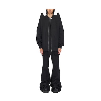 Rick Owens Edfu Runway Jumbo Tec Cotton Ripstop Jacket Black SS23 RR01C4718CR-09