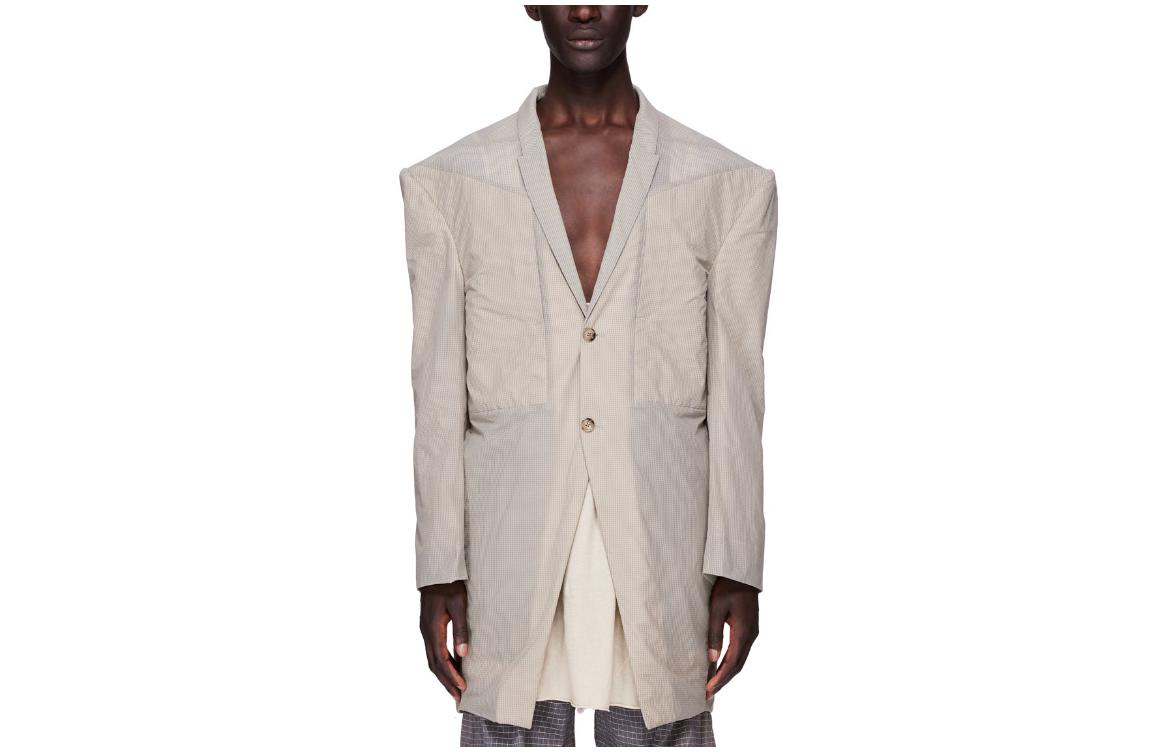 Rick Owens Edfu Soft Jumbo Tatlin Jacket Off-White Long Sleeve Coat RU01C4736RGNM-0811