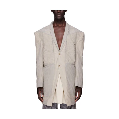 Rick Owens Edfu Soft Jumbo Tatlin Jacket Off-White Long Sleeve Coat RU01C4736RGNM-0811