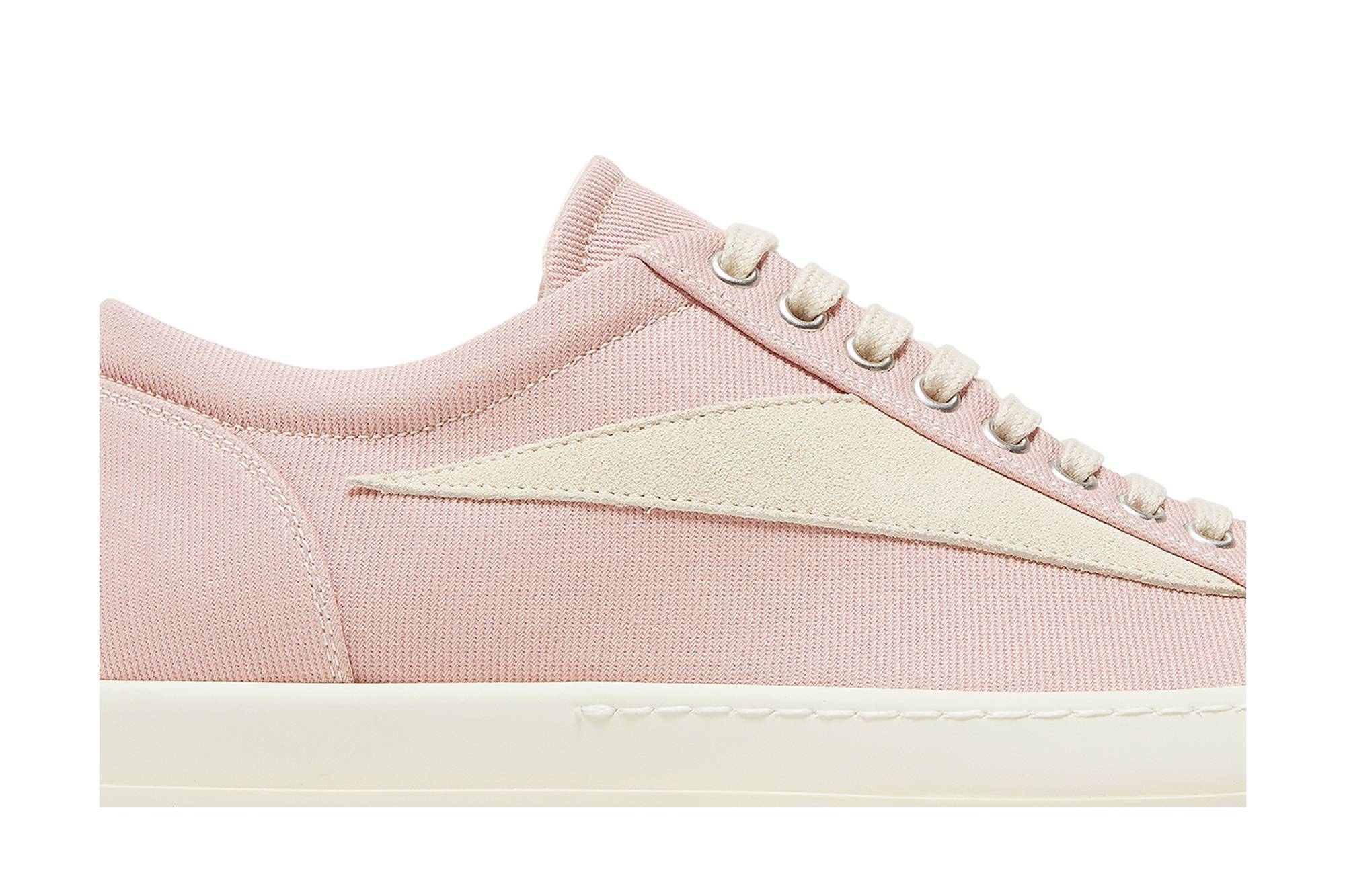 Order 瑞克·歐文斯 DRKSHDW 牛仔布 復古低幫 綁帶 時尚板鞋 男款 粉色