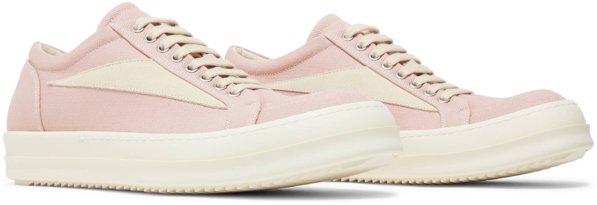 瑞克·歐文斯 DRKSHDW 牛仔布 復古低幫 綁帶 時尚板鞋 男款 粉色 Cheap 瑞克·歐文斯 DRKSHDW 牛仔布 復古低幫 綁帶 時尚板鞋 男款 粉色